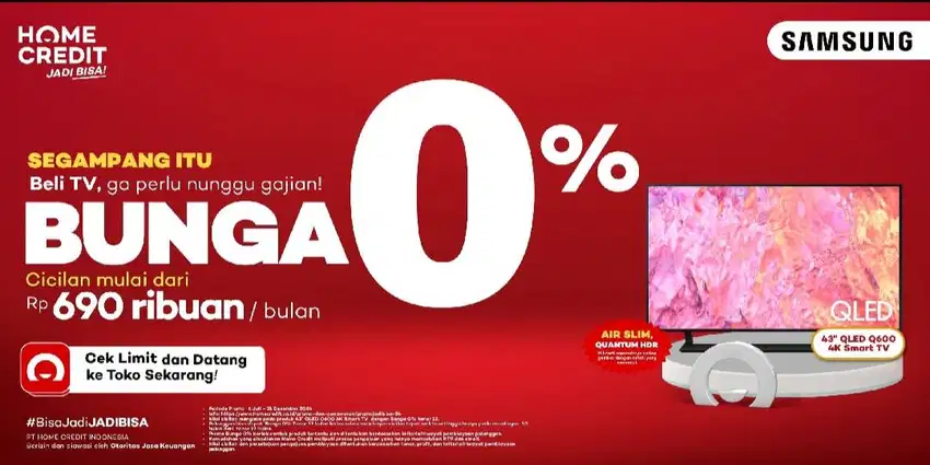 Segampang itu cicilan 0% Samsung 43 QLED Q600 4K SMART TV