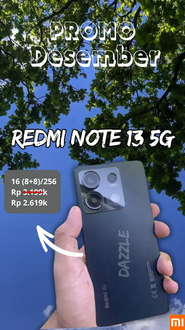 Redmi Note 13 5G 8/256 Promo Akhir Tahun Box Segel