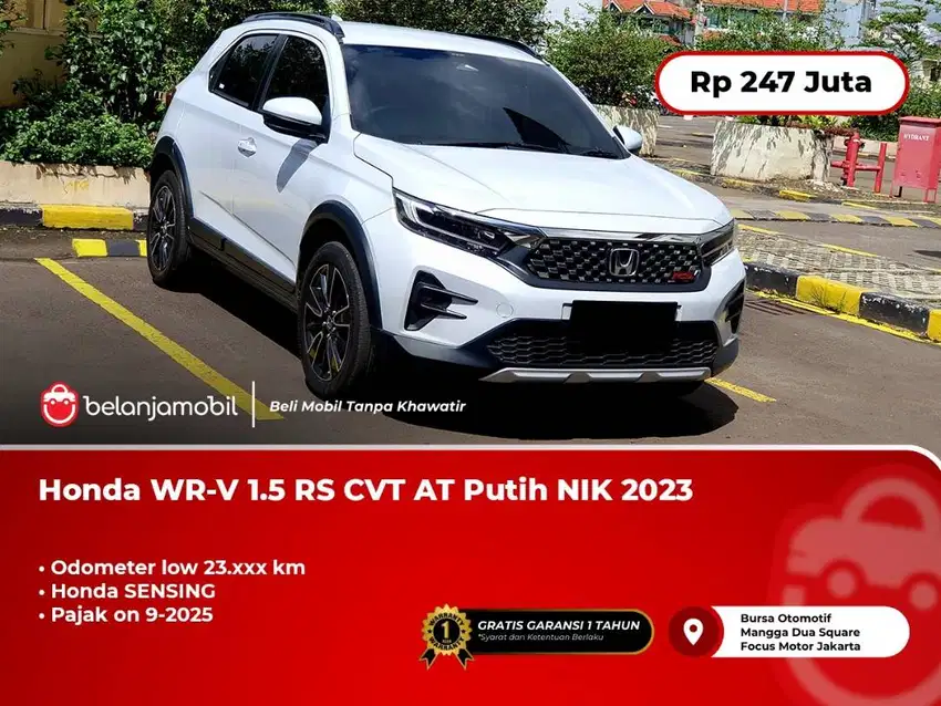 [SENSING] Honda WR-V WRV WR V 1.5 RS AT Putih NIK 2023