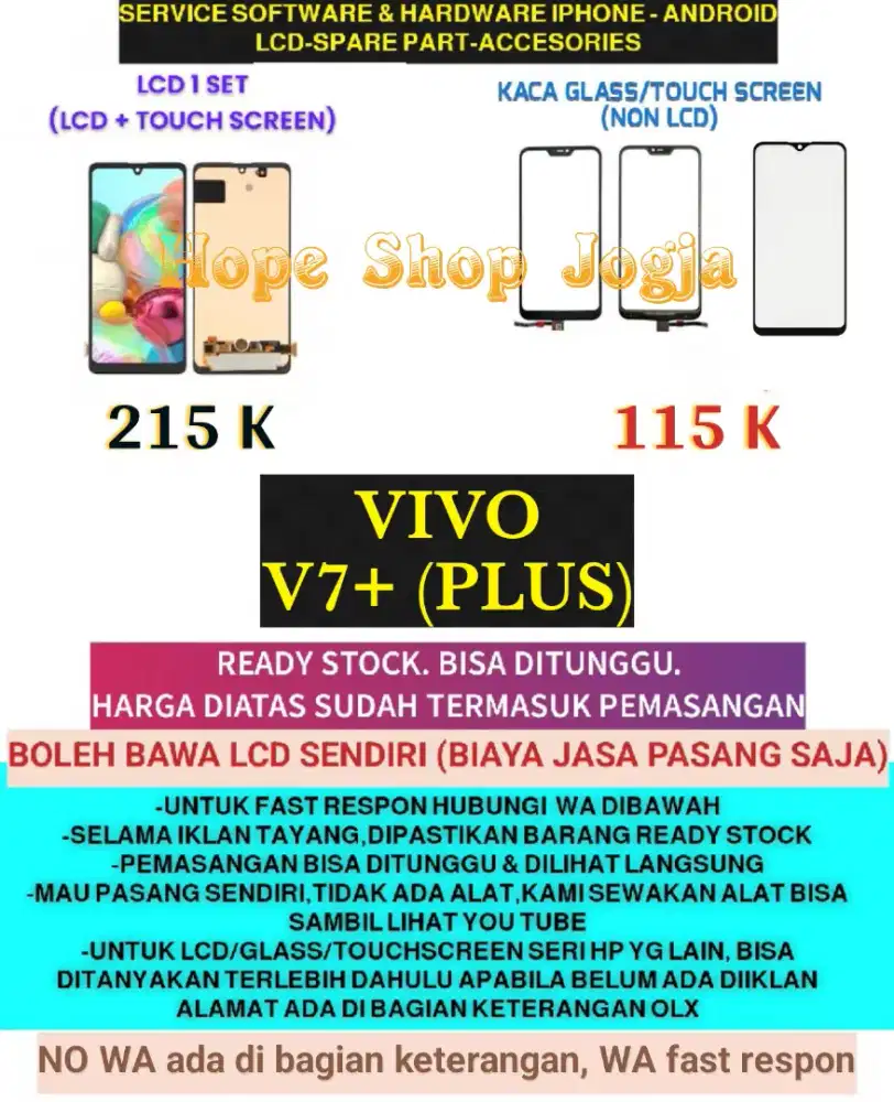 Service HP/Baterai-Touchscreen-LCD VIVO V7+ (PLUS)