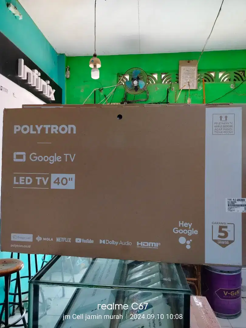 Tv Polytron 40 inch google tv pld40rg baru
