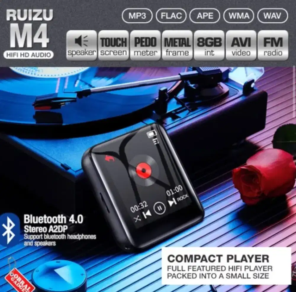 Mp4 Ada Bonus, RUIZU Touch Screen Mini Mp4/Mp3 Player, Bluetooth