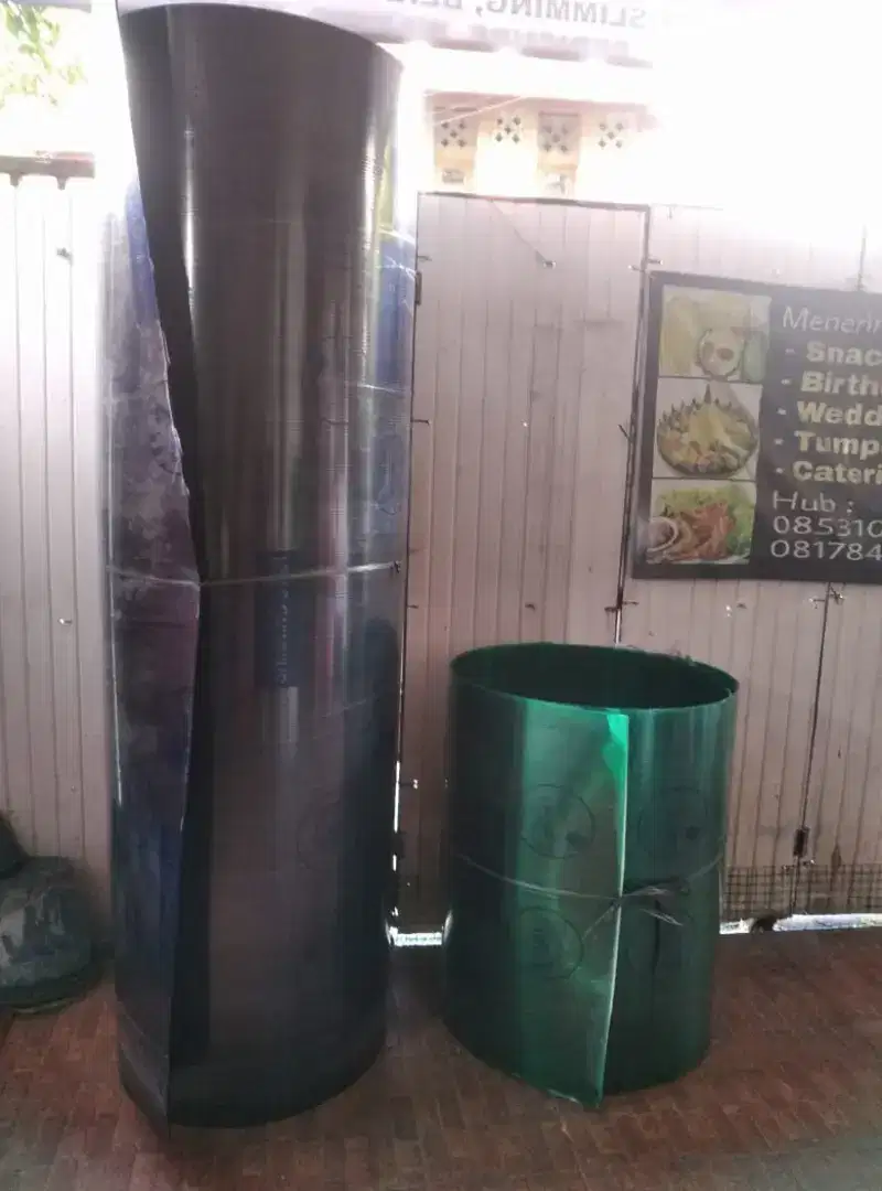 Atap Polycarbonate Kanopi baja ringan Hitam