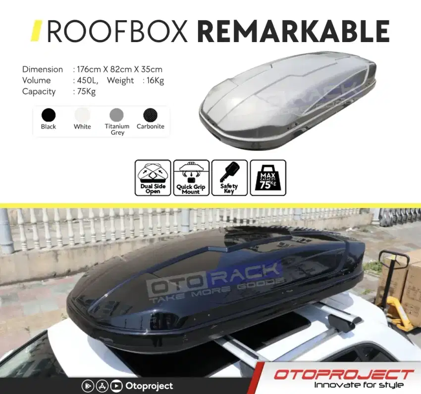 Roof Box Otorack Remarkable Innova Reborn Ertiga XL7 Xpander Cross