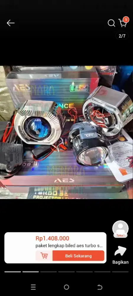 Lampu biled mobil universal