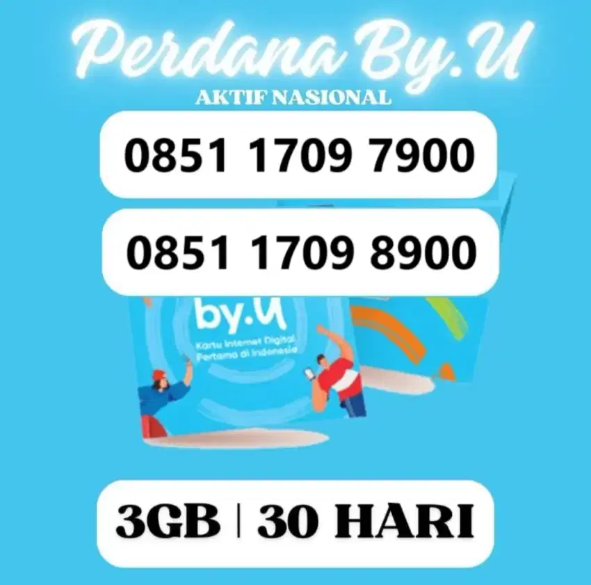 Perdana Byu Kembar Couple Pasangan Nomor Cantik Hoki Telkomsel By.U