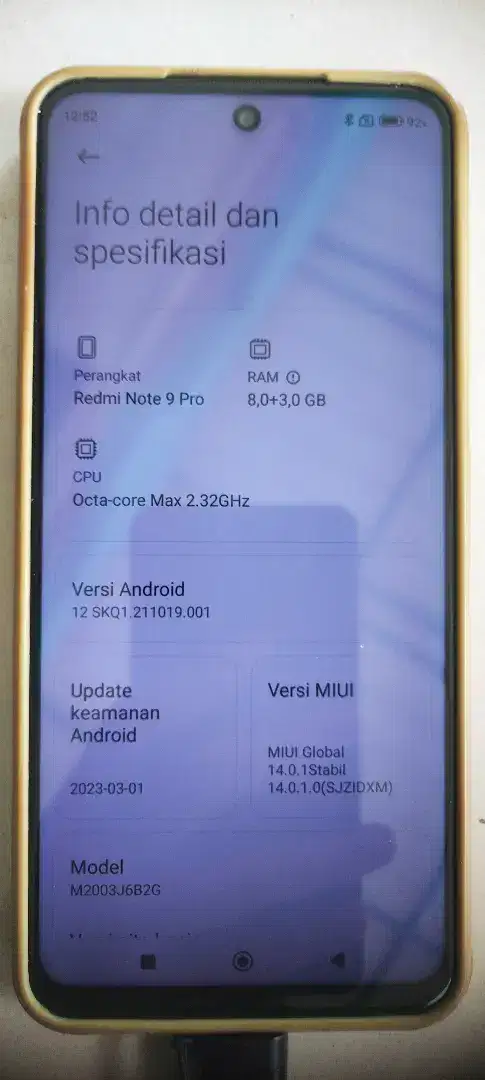 REDMI NOTE 9 PRO SNAPDRAGON 8/128 MINUS (Baca Sebelum Bertanya)