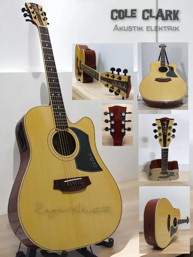 Gitar akustik elektrik Cole Clark natural