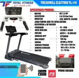 Treadmill total TL-146 treadmill 2,5Hp auto incline