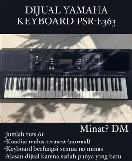 YAMAHA KEYBOARD PSR-E363 (cocok untuk pemula)