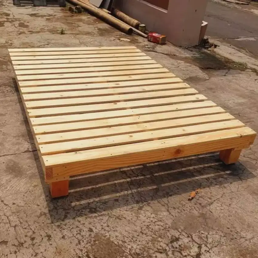 Divan palet alas kasur kayu jati belanda tinggi 30cm