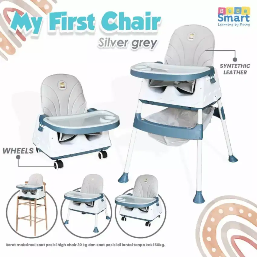 BEBE SMART FIRST CHAIR SILVER GREY