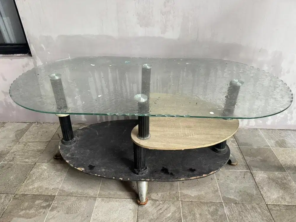 Meja ruang tamu 2 susun meja coffee