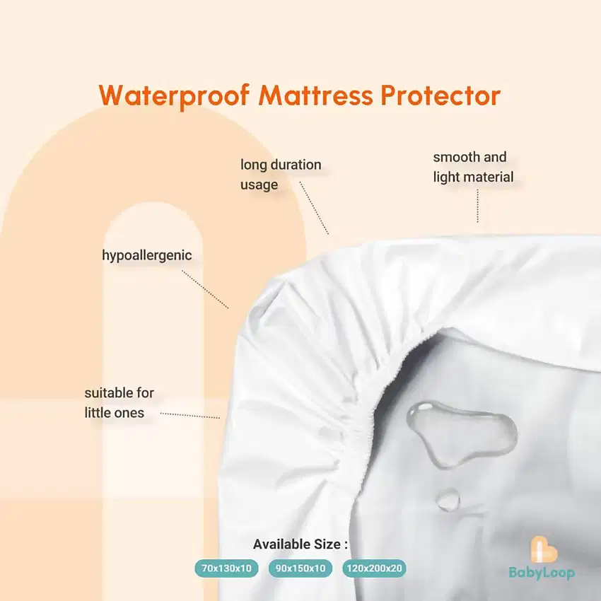241219J Waterproof Baby Mattress Protector 130 x 70 x 10 cm Protektor