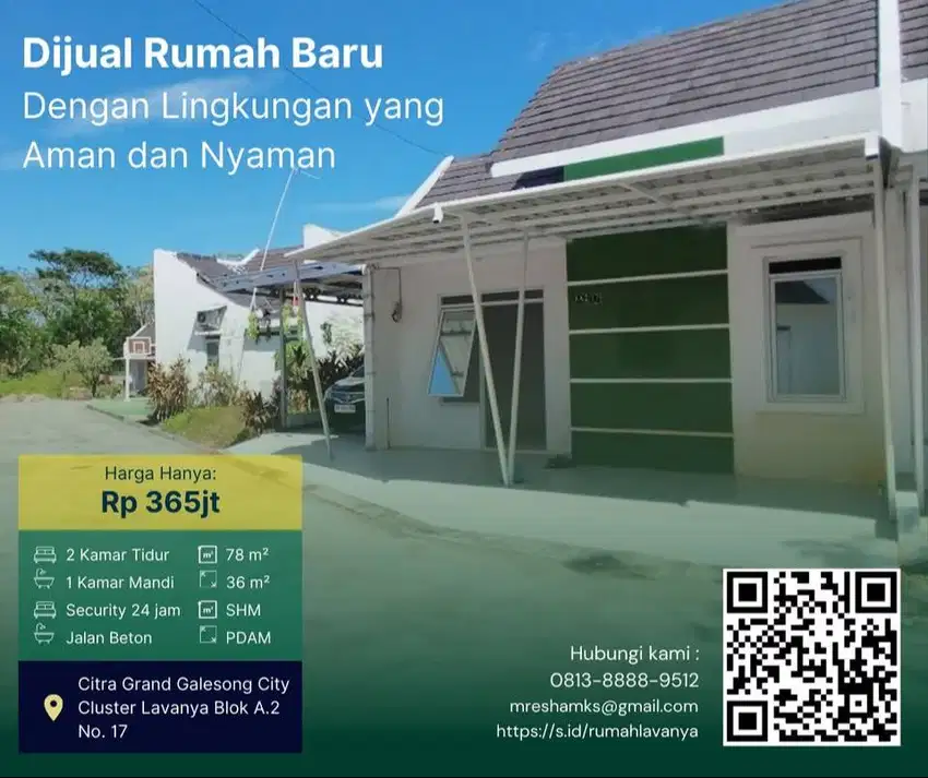 Dijual rumah baru di kompleks citragrand galesong city