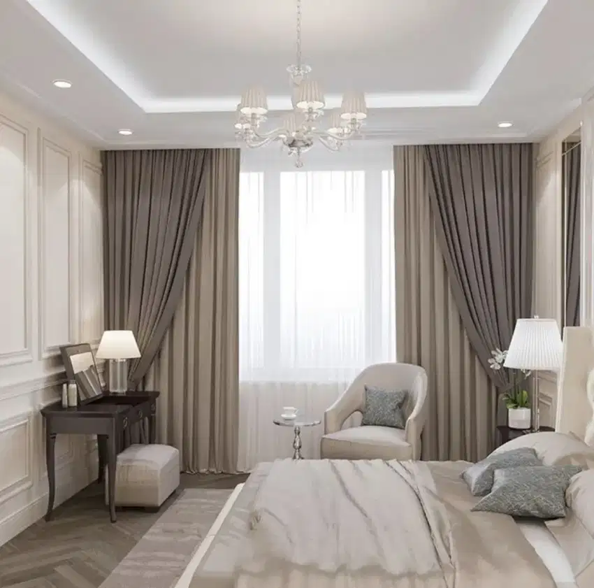 Jual tirai jendela gordyn hordeng gorden wallpaper dinding rollblind v