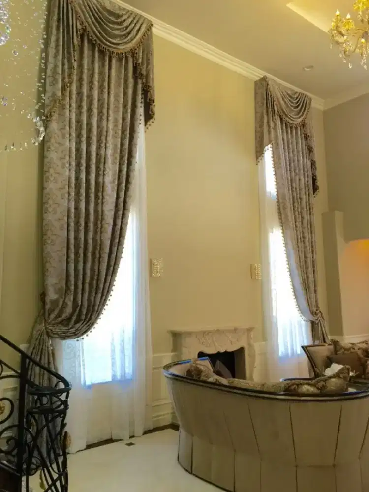 Jual tirai jendela gordyn hordeng gorden wallpaper dinding rollblind v