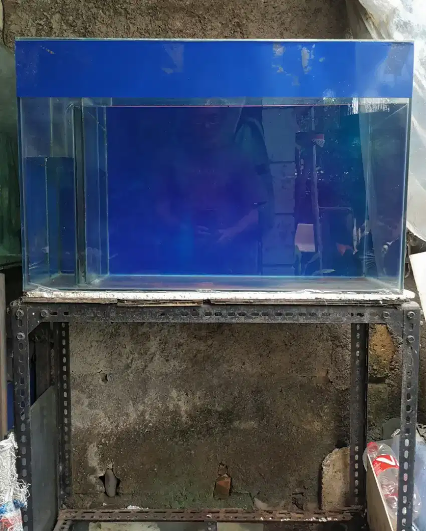 Aquarium akuarium kaca 80x45x50 lengkap mesin aksesoris