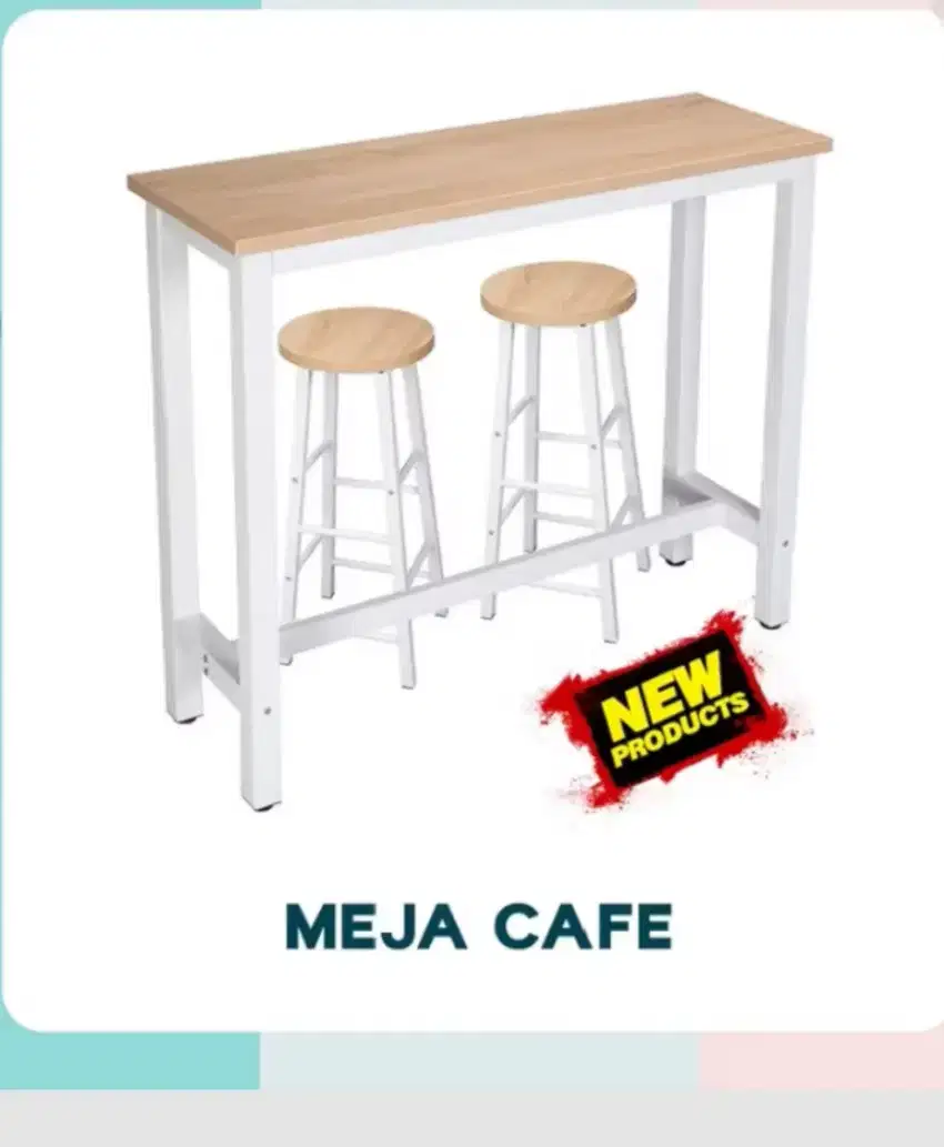 Dijual 1set meja kursi cafe