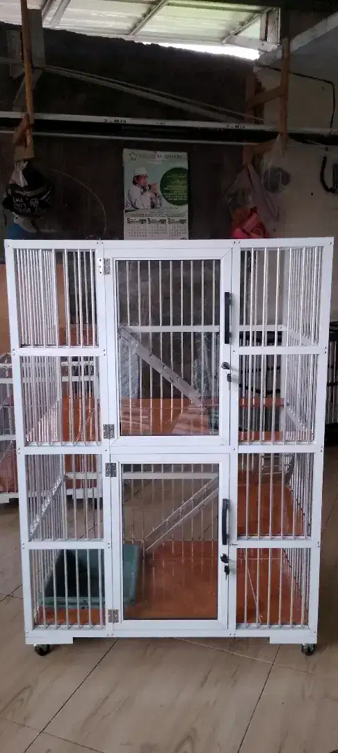 Kandang kucing alumunium 2 kamar