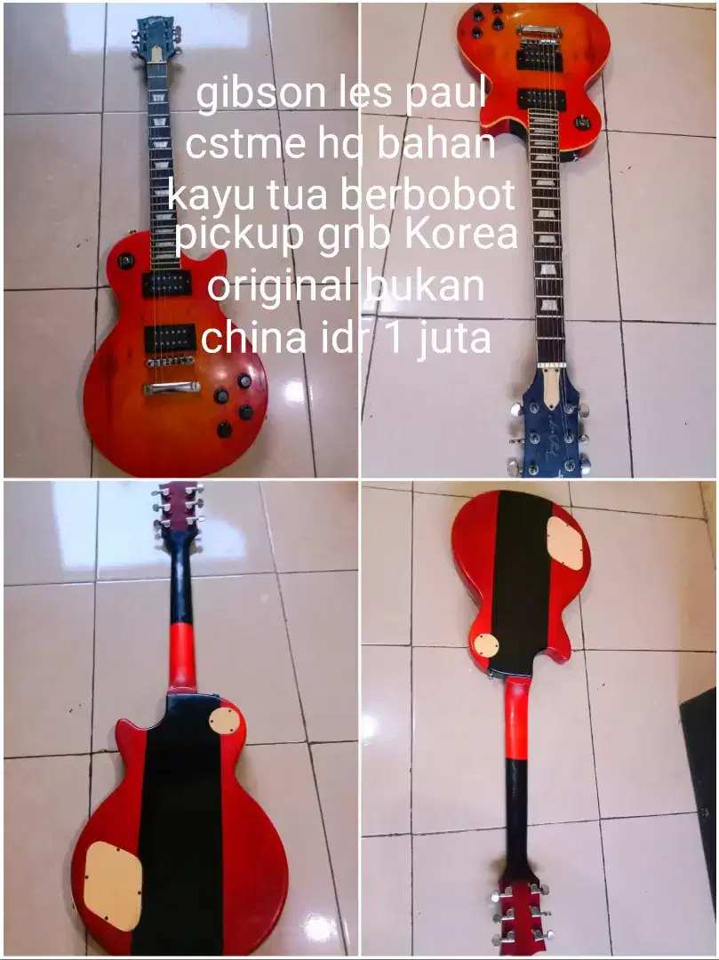 Gibson les paul super hq quality bahan kayu tua bangka berbobot