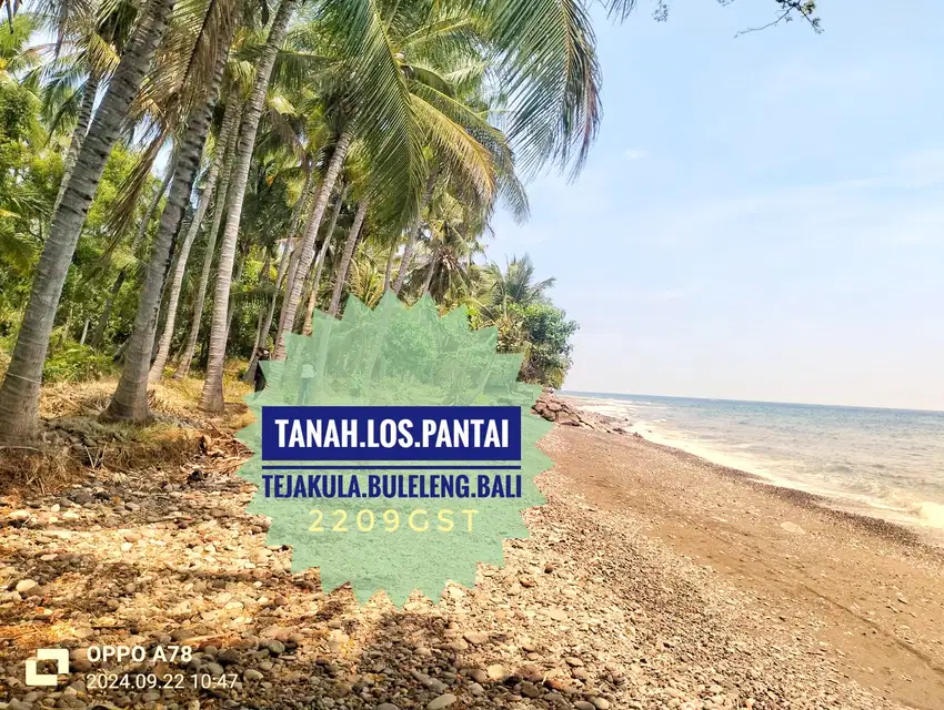 Jual Tanah los tepi Pantai Buleleng Singaraja dekat Lovina Bali