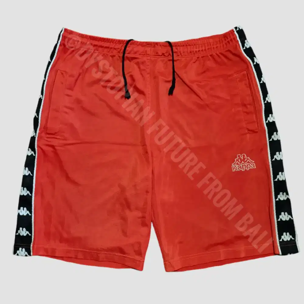 Kappa Side Taped Track Shorts Red/Black