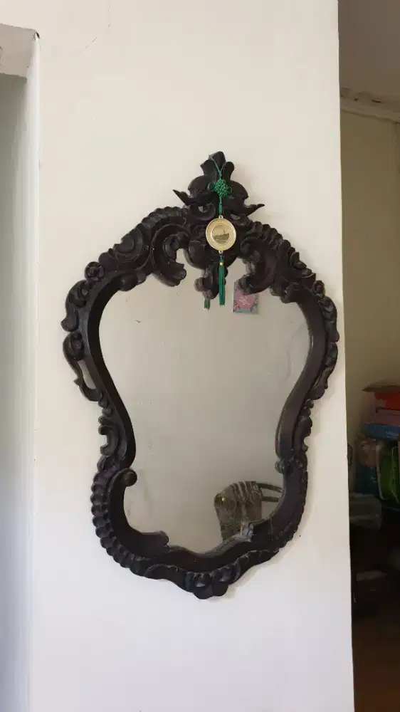 Cermin Kayu Jati Kuno