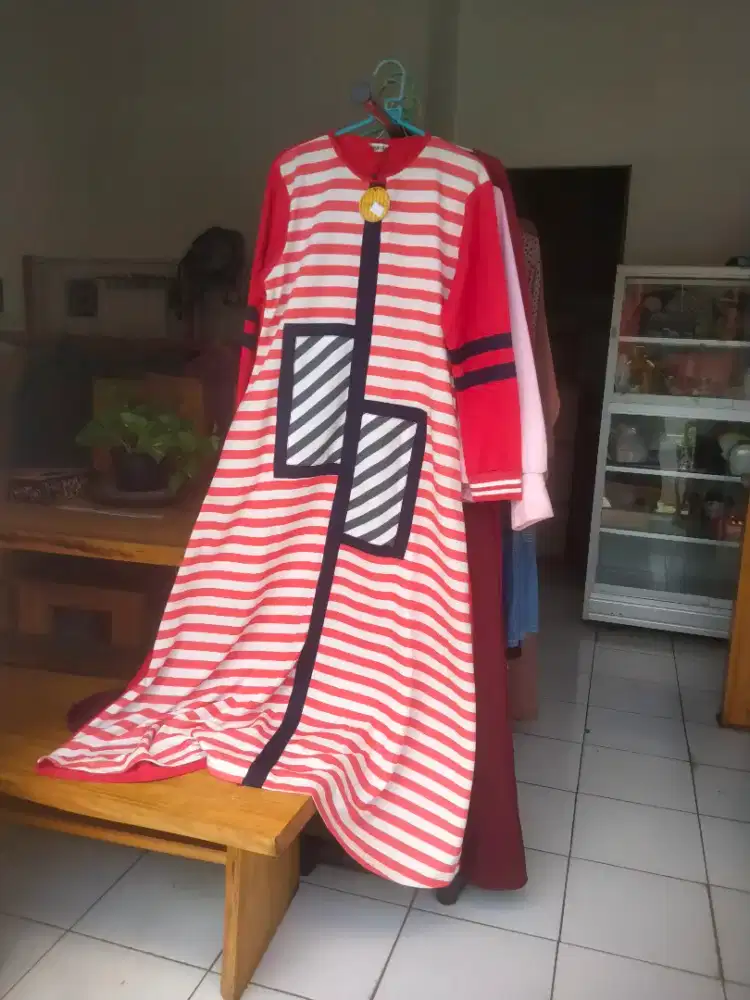 Gamis/dress tebal kain kaos, harga bisa nego