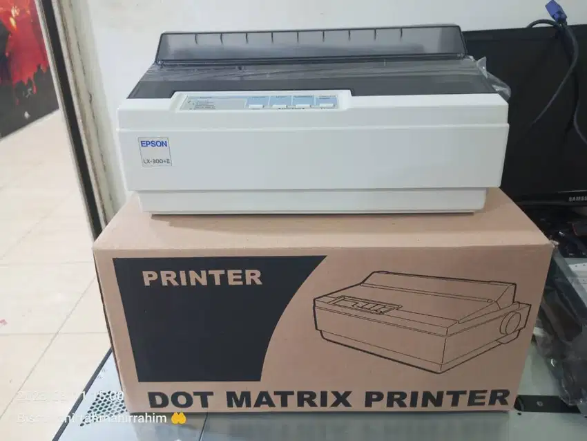 Printer Epson Dotmatrix LX 300 +ii fullset dus garansi toko 1thn D