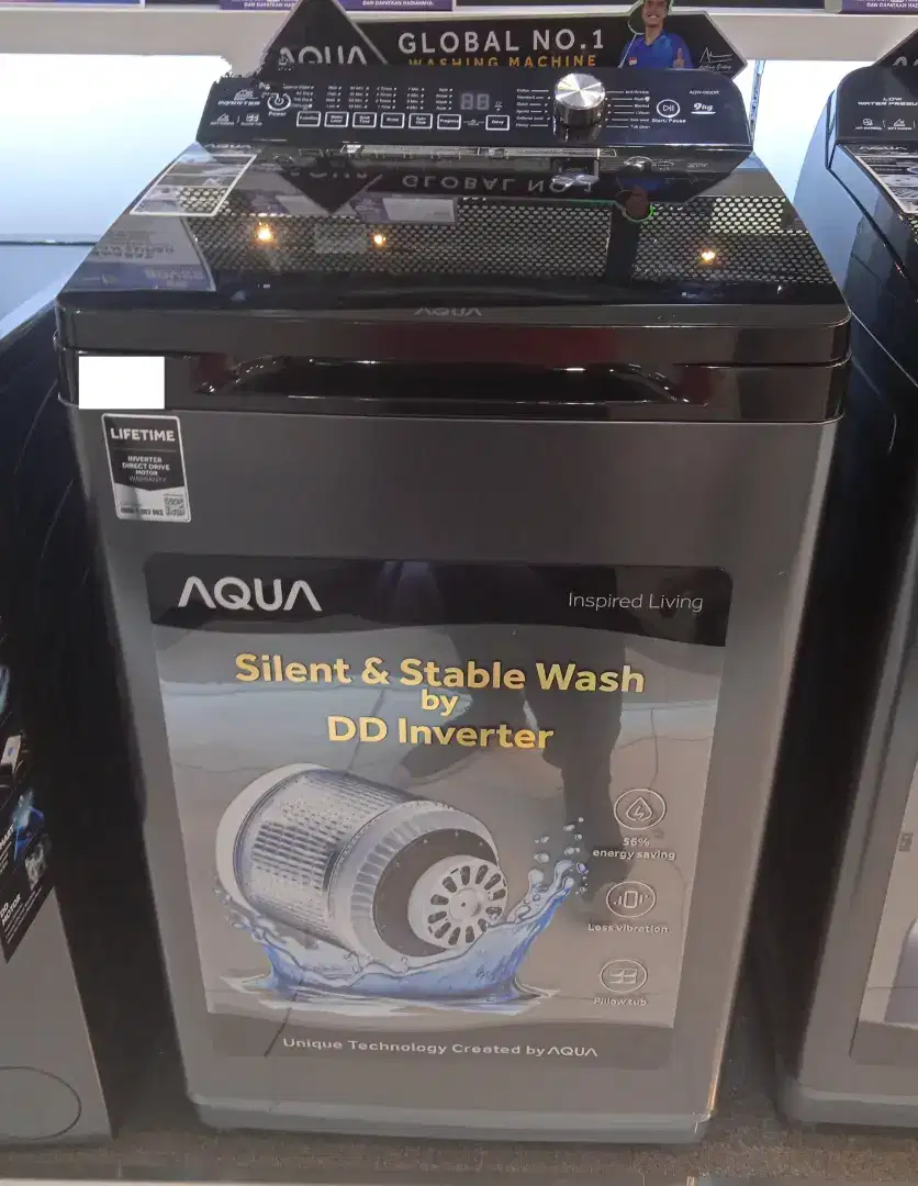 Cicil Mesin Cuci Aqua Top Load Washer AQW-960DR #Mudah dan Ringan