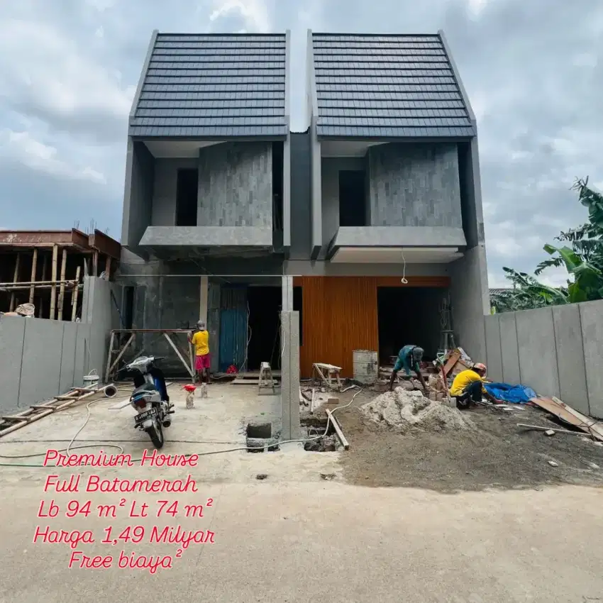 Rumah modern minimalis free biaya di Jatiwarna