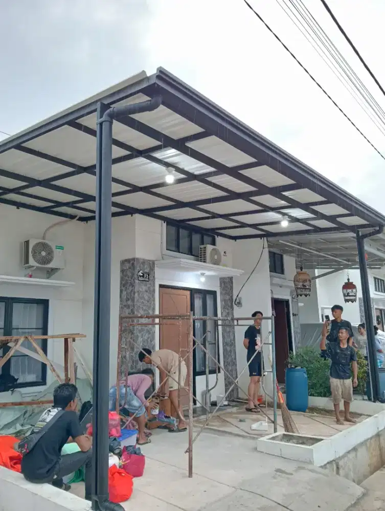 Kanopi teras rumah model minimalis spek standar