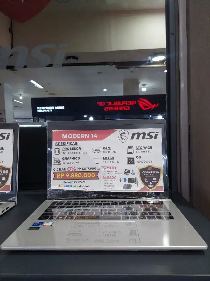 KREDIT MSI MODERN INTEL CORE I5-1235 16/512GB WIN11 OHS 2021 14inc