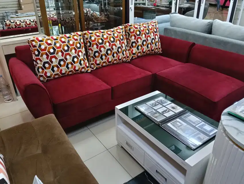 Sofa L putus kaki retro