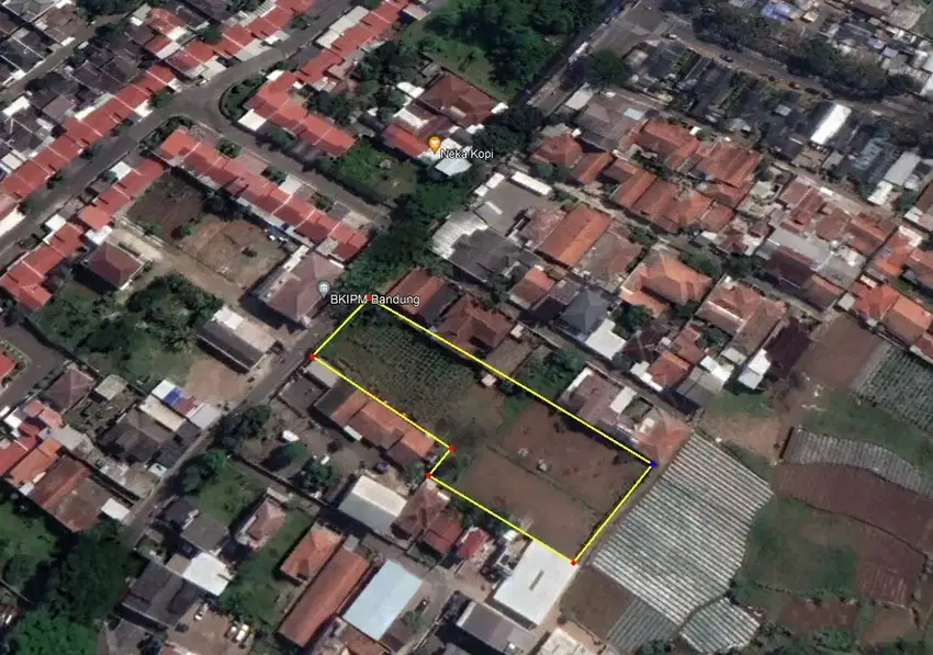 Tanah 2500m2, pinggir jalan, SHM, cocok untuk usaha/kluster kecil