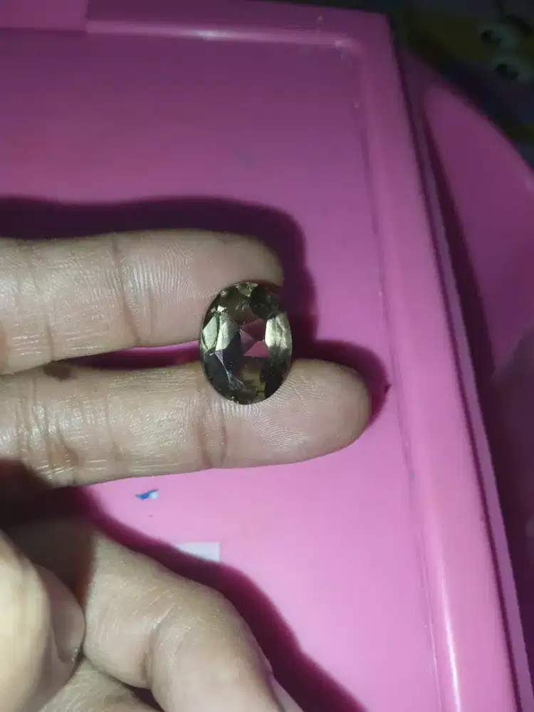 Batu natural kecubung cola alias smoky Quartz