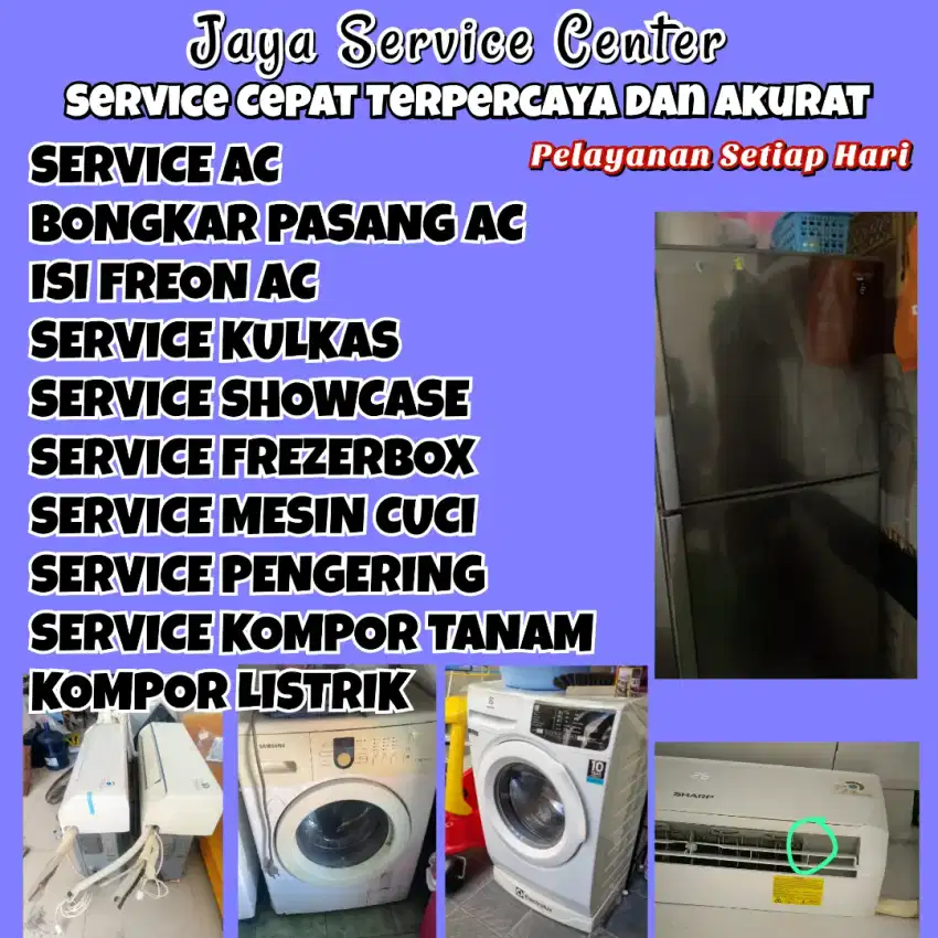 Service Kulkas Mesin Cuci Frezer Servis Bongkar Pasang AC Sambikerep