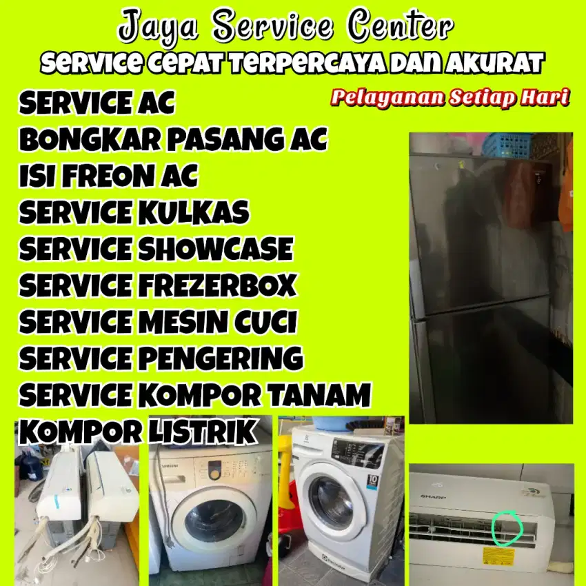 Service AC Kulkas Frezer Servis Mesin Cuci Bongkar Pasang AC Tulangan