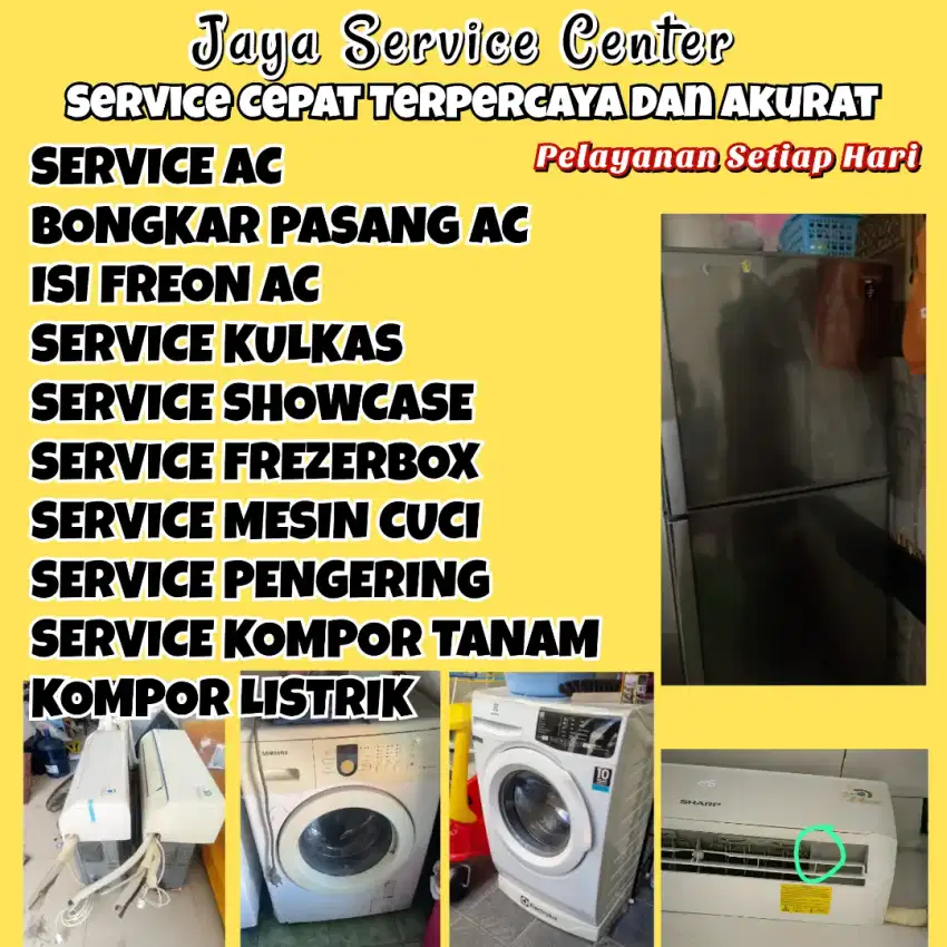 Service AC Kulkas Frezer Servis Mesin Cuci Bongkar Pasang AC Driyorejo