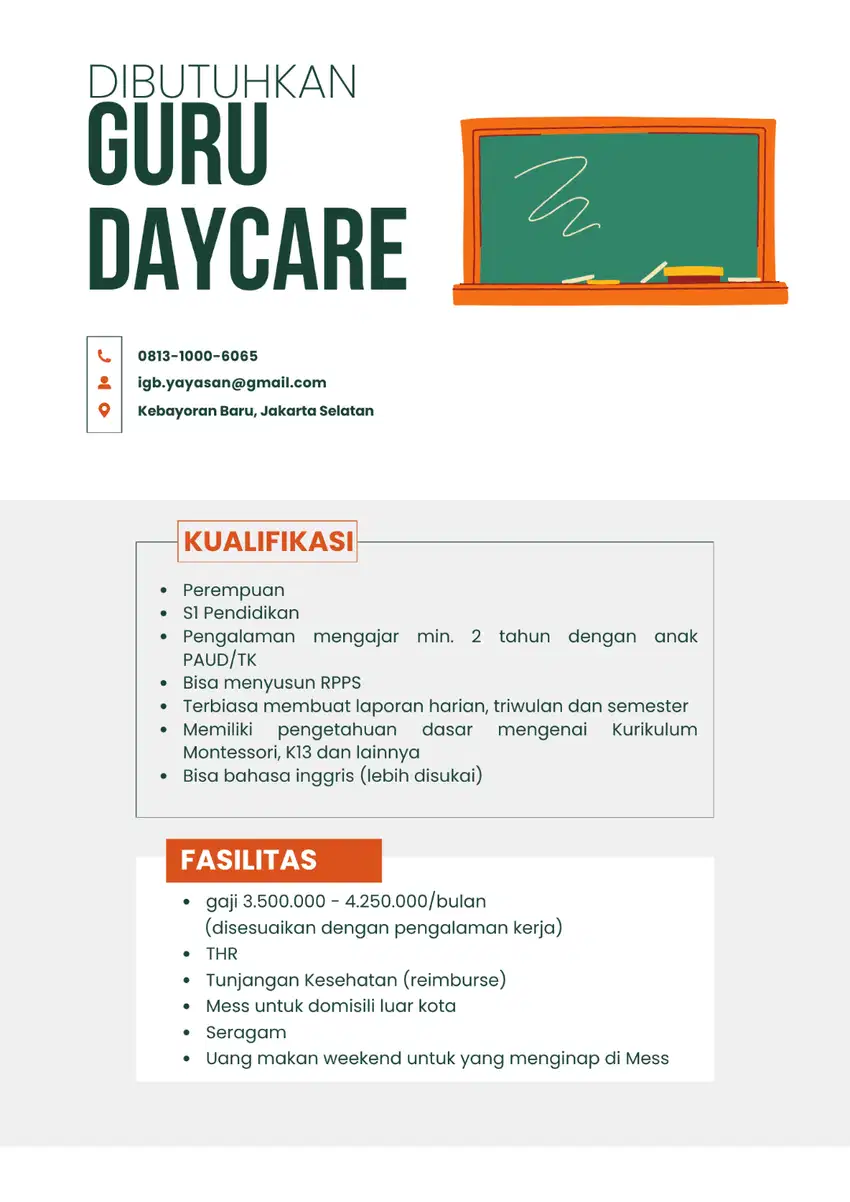 Guru Daycare / Tempat Penitipan Anak