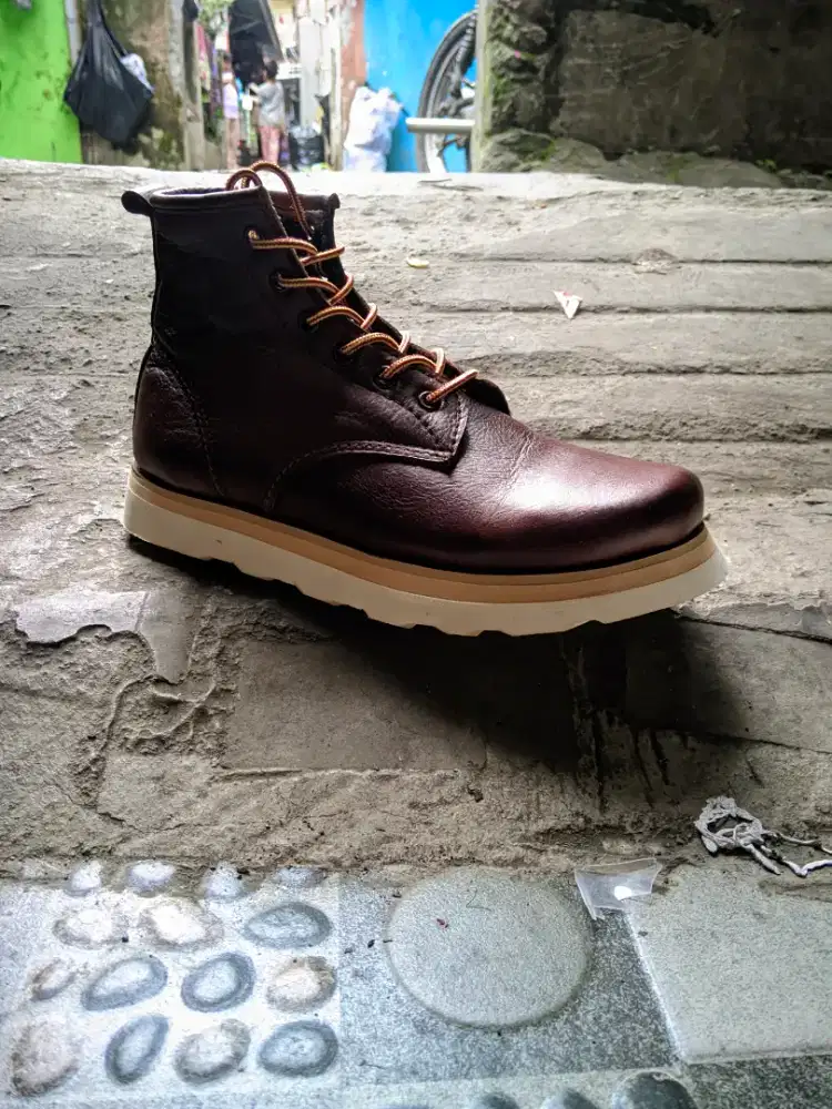 Sepatu Boots Anak Kulit Asli