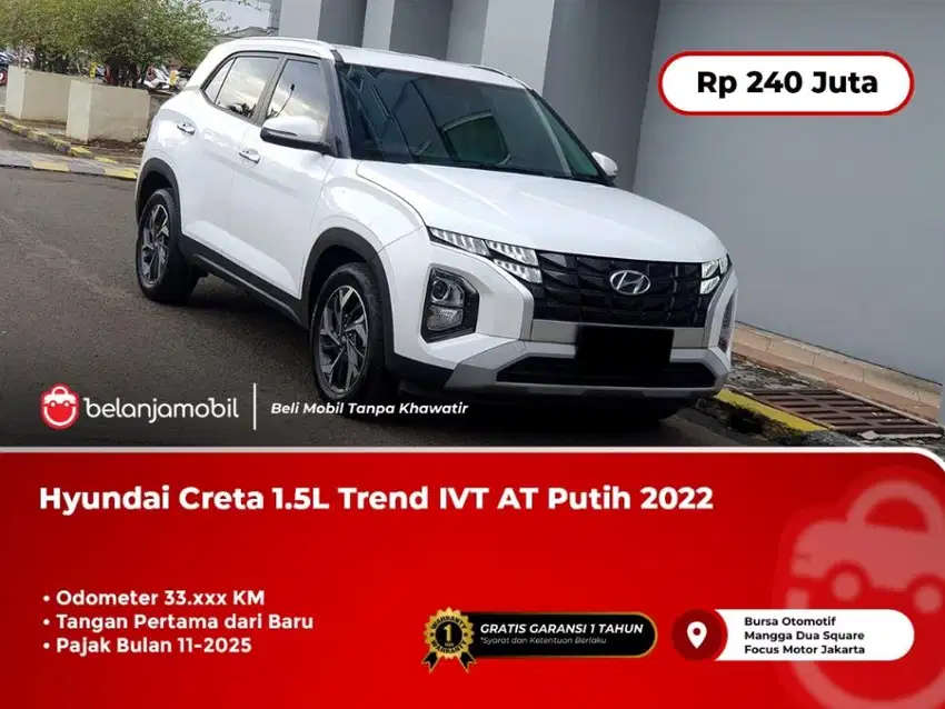 [ PAJAK PANJANG ] Hyundai Creta 1.5L Trend IVT AT Putih 2022/2023