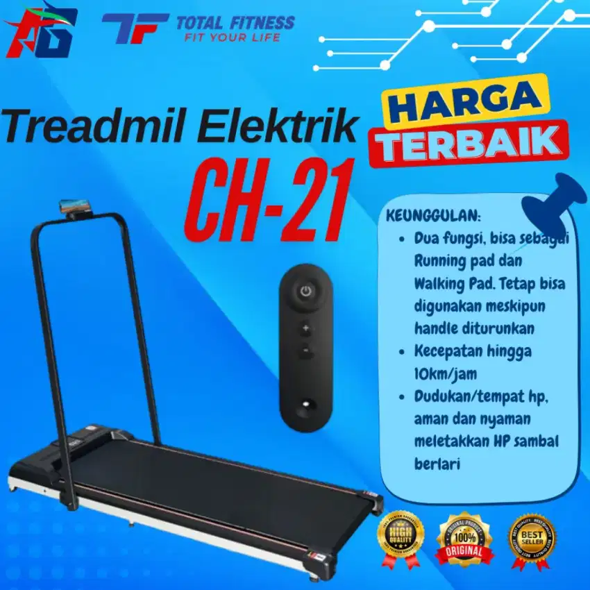 TREADMILL ELEKTRIK, WALKING PAD SIMPLE DAN MUDAH DISIMPAN