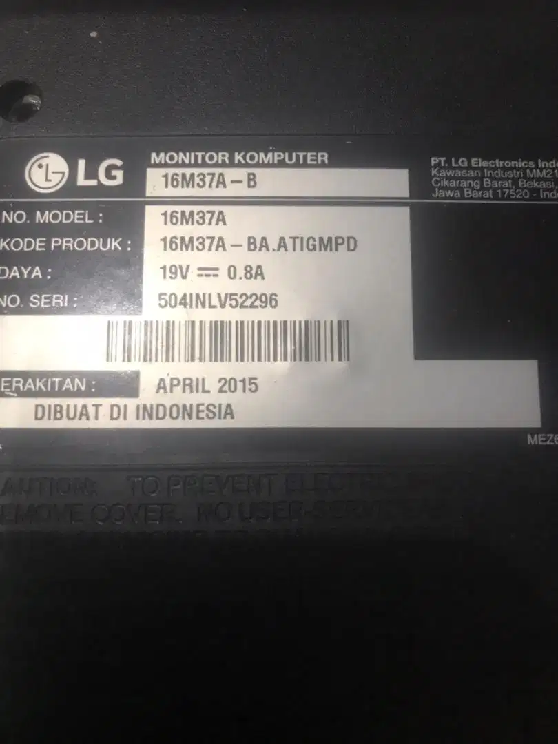 Mainboard monitor LG 16M37A ok