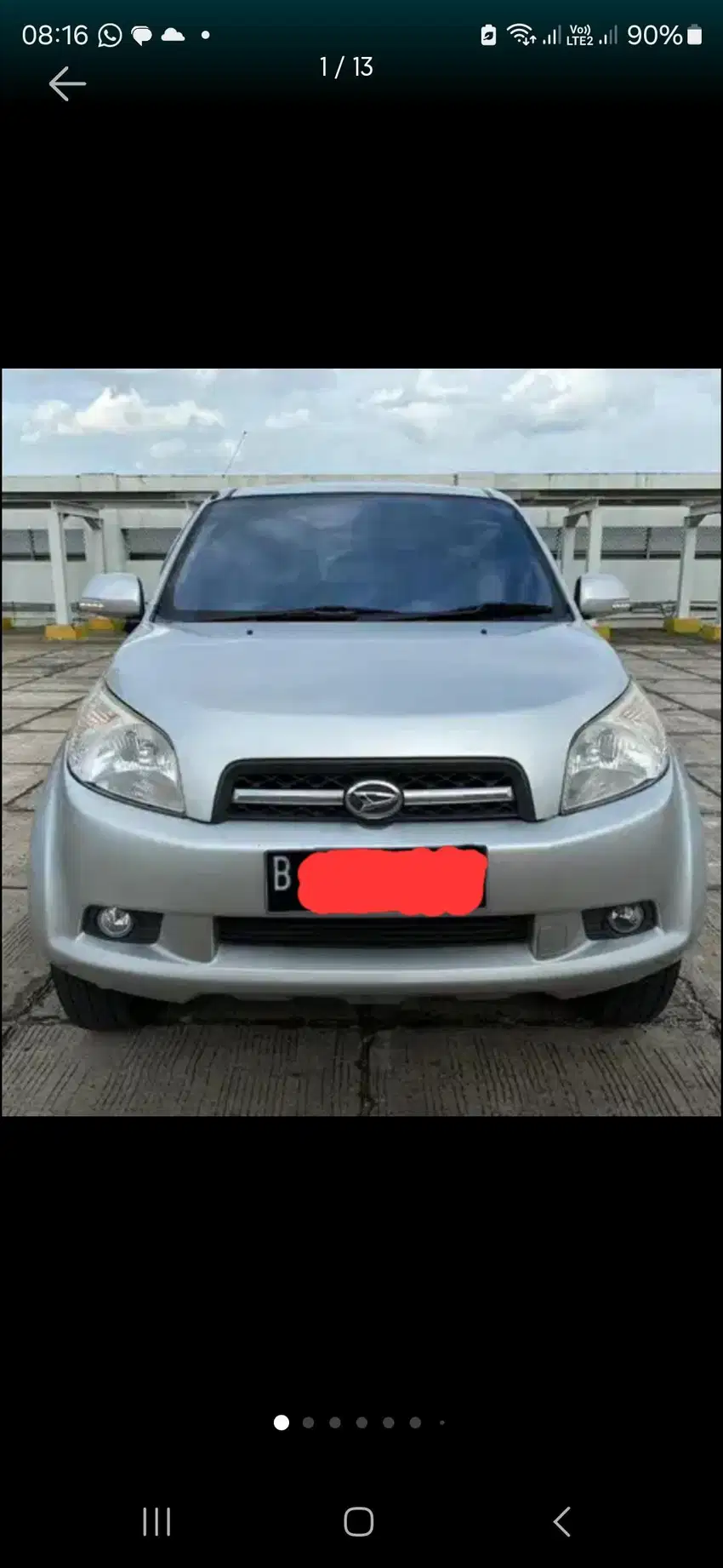 Daihatsu terios tx at matic th 2007 silver