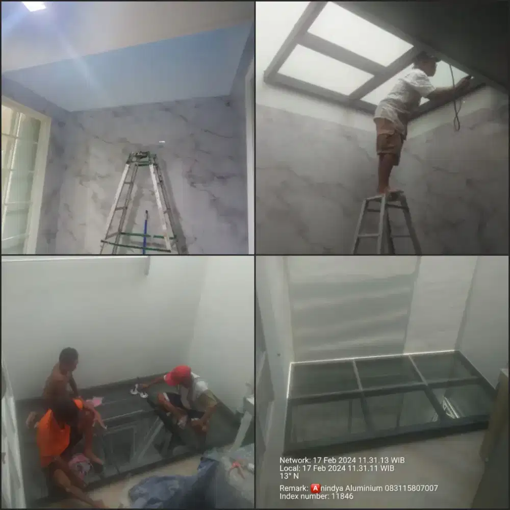 Partisi kusen aluminium dan kaca