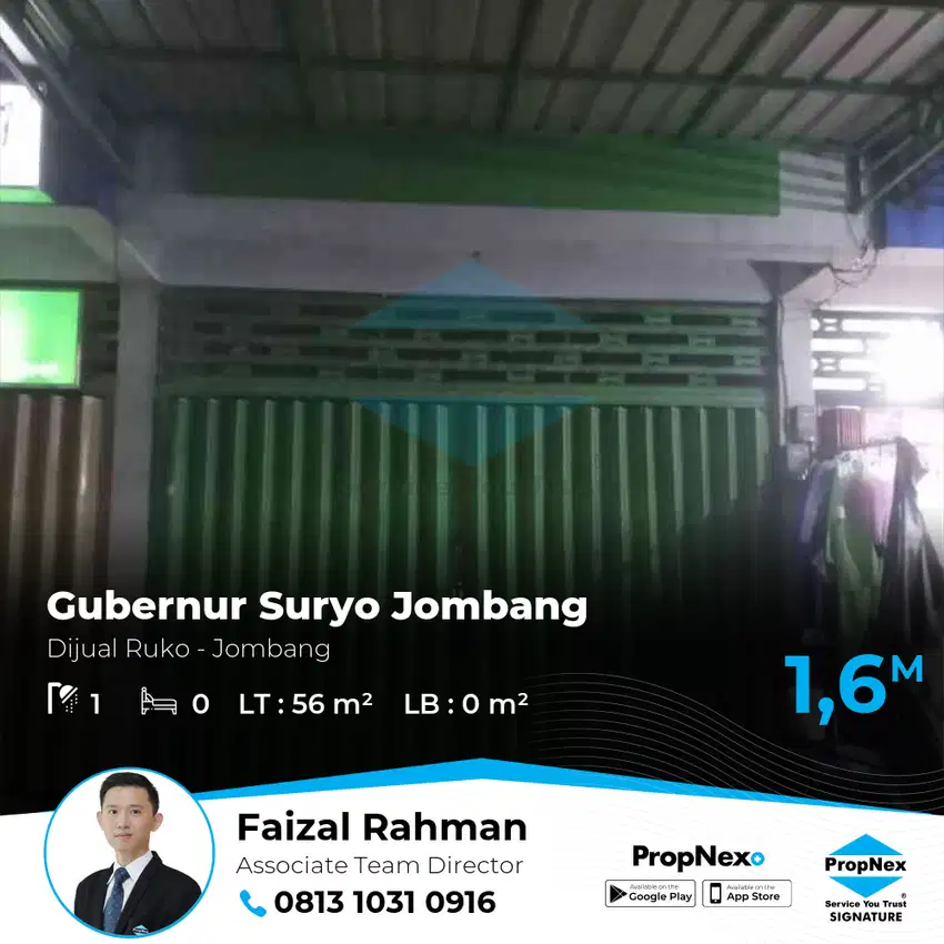 Di jual Ruko Gubernur Suryo Jombang