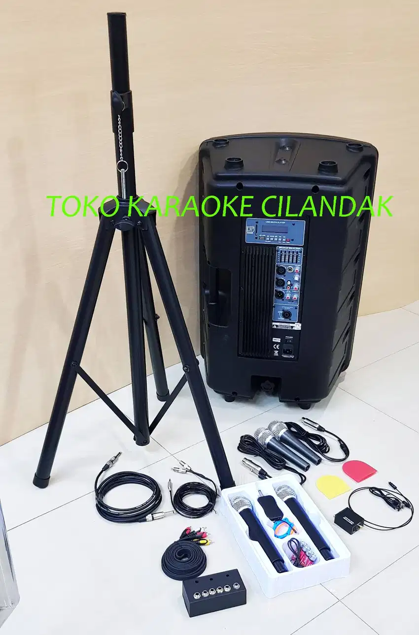 new speaker aktif lengkap mic wireless