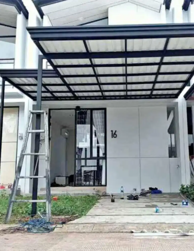 Kanopi teras rumah spek premium